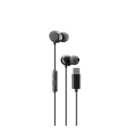 Cellularline - Auricolare USB-C in-ear con microfono - Nero