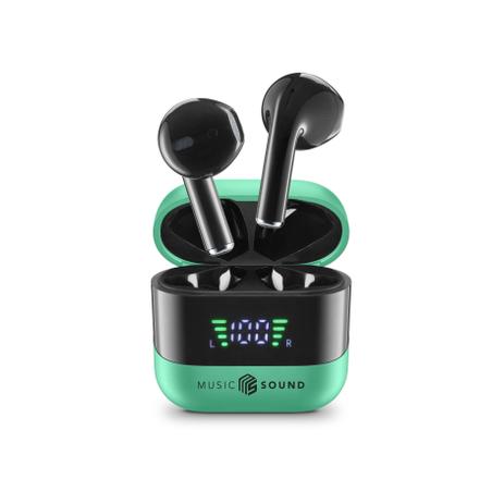 Music Sound - Spark Auricolari TWS con Display LED - Verde