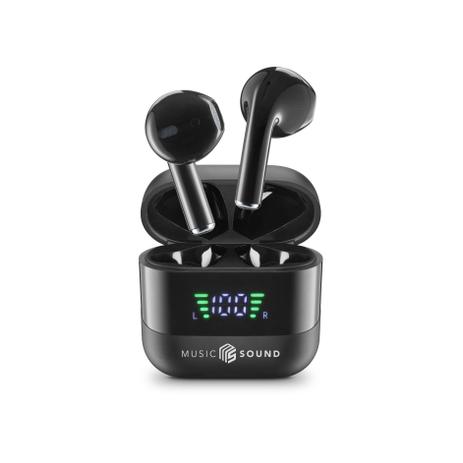 Music Sound - Spark Auricolari TWS con Display LED - Nero