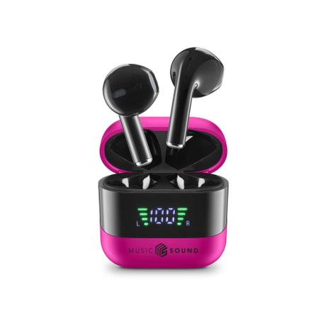Music Sound - Spark Auricolari TWS con Display LED - Rosa
