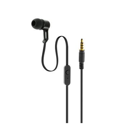 Auricolare Mono a filo con Jack 3,5 e tasto di risposta - Nero